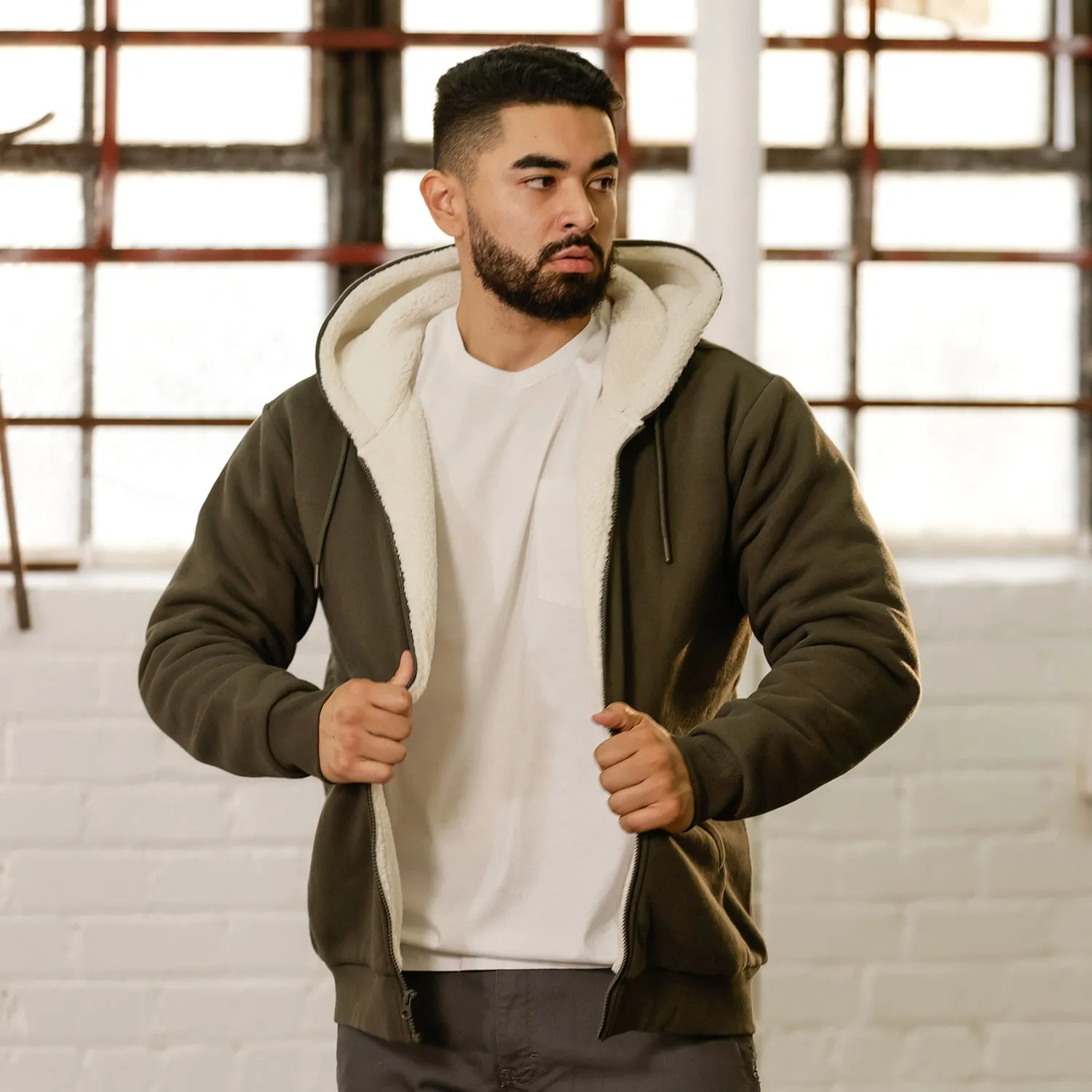 Breath Skin Sherpa Lined FZ Hoody - Mens