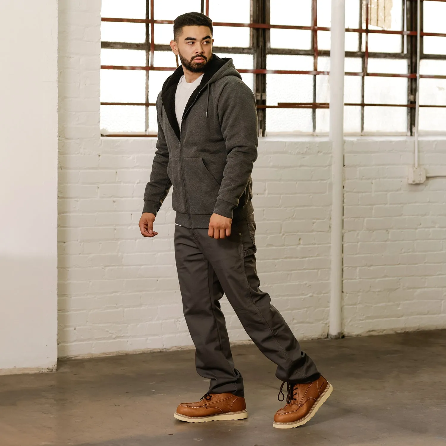 Adjustable Waistbands StaticResistantLining Sherpa Lined FZ Hoody - Mens