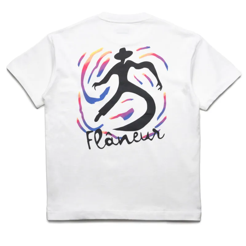 Flaneur Swirl Tee - White Colorful choice Size extra large