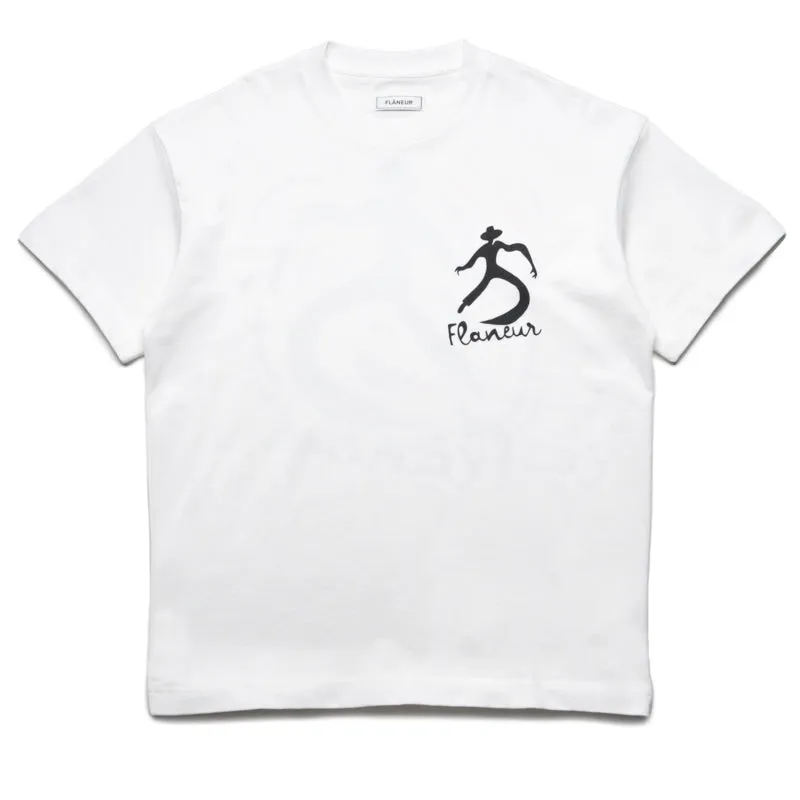 Half sleeve Flaneur Swirl Tee - White