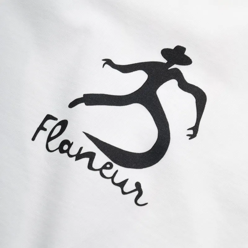 Flaneur Swirl Tee - White Breathable fabric