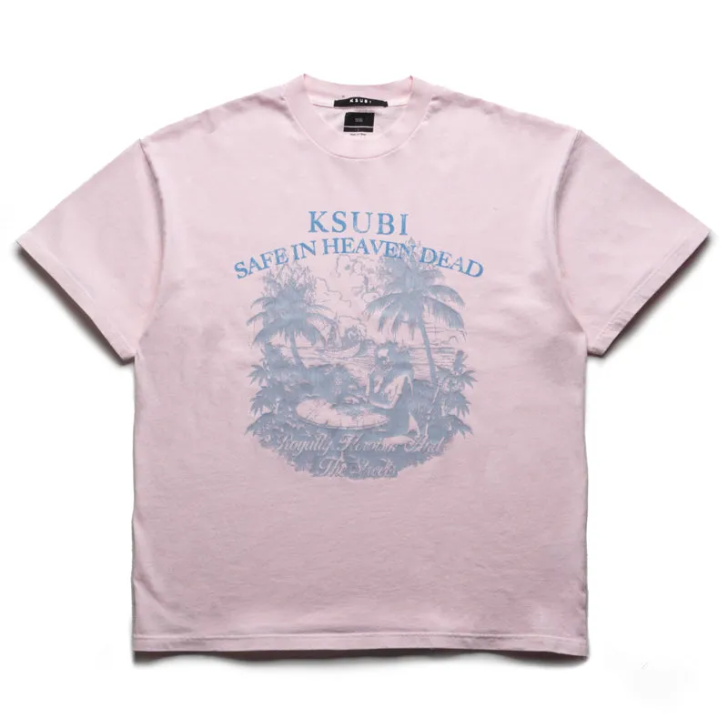 Ksubi Paradiso Ekcess Tee - Ice Quartz Fringe Detail