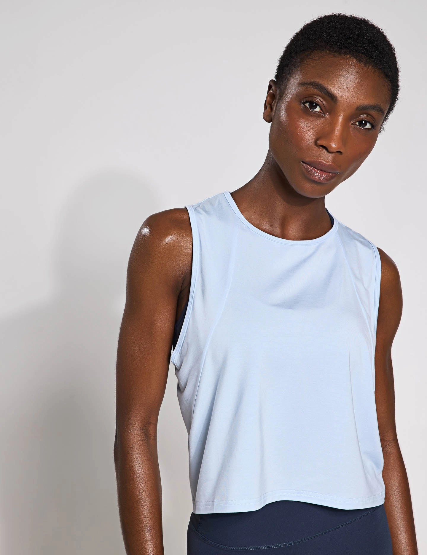 unloading Mia Tank - Light Blue