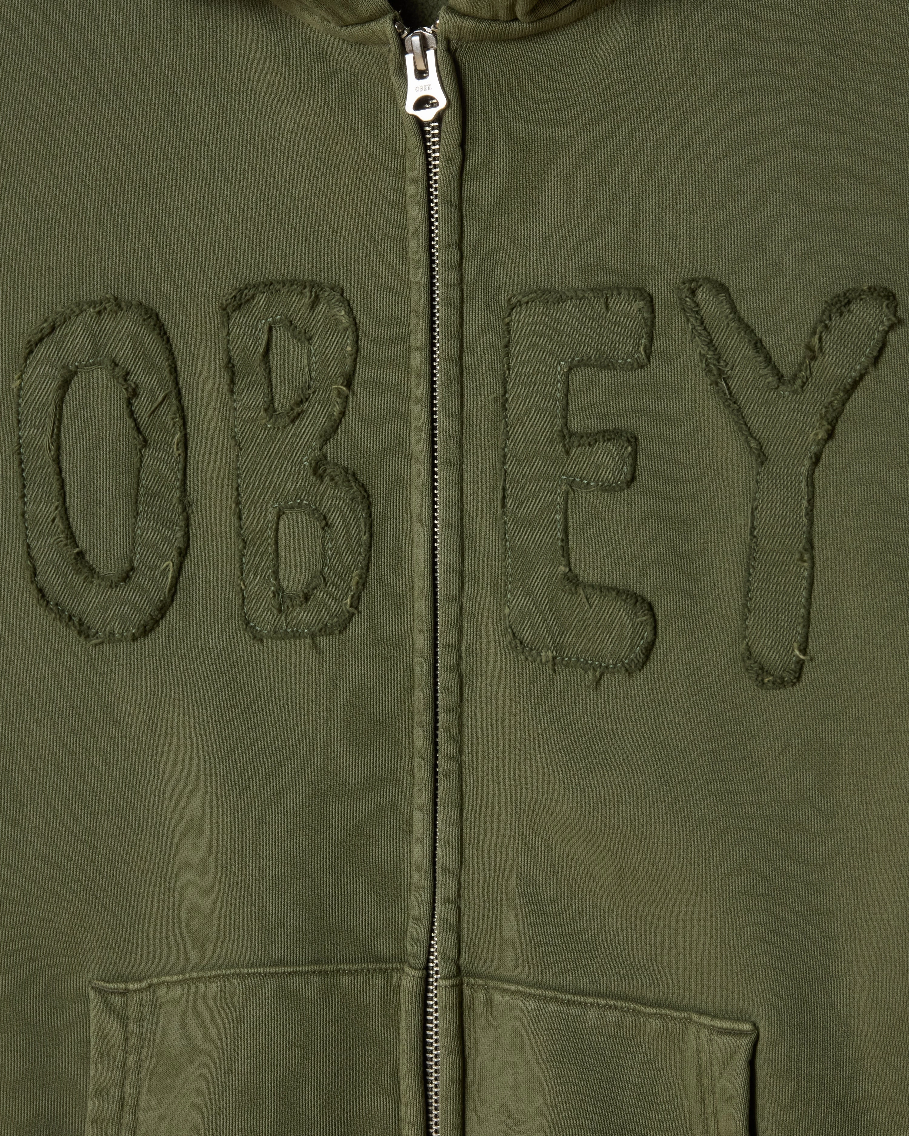 Checkered Obey Hybrid Faded Zip Hood
