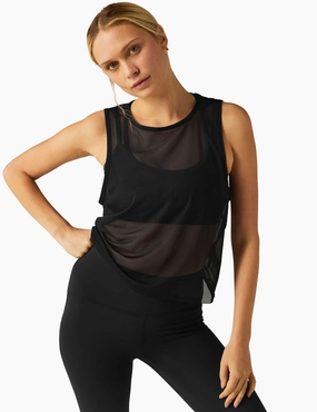 Urban Smooth Show Off Mesh Tank - Darkest Night