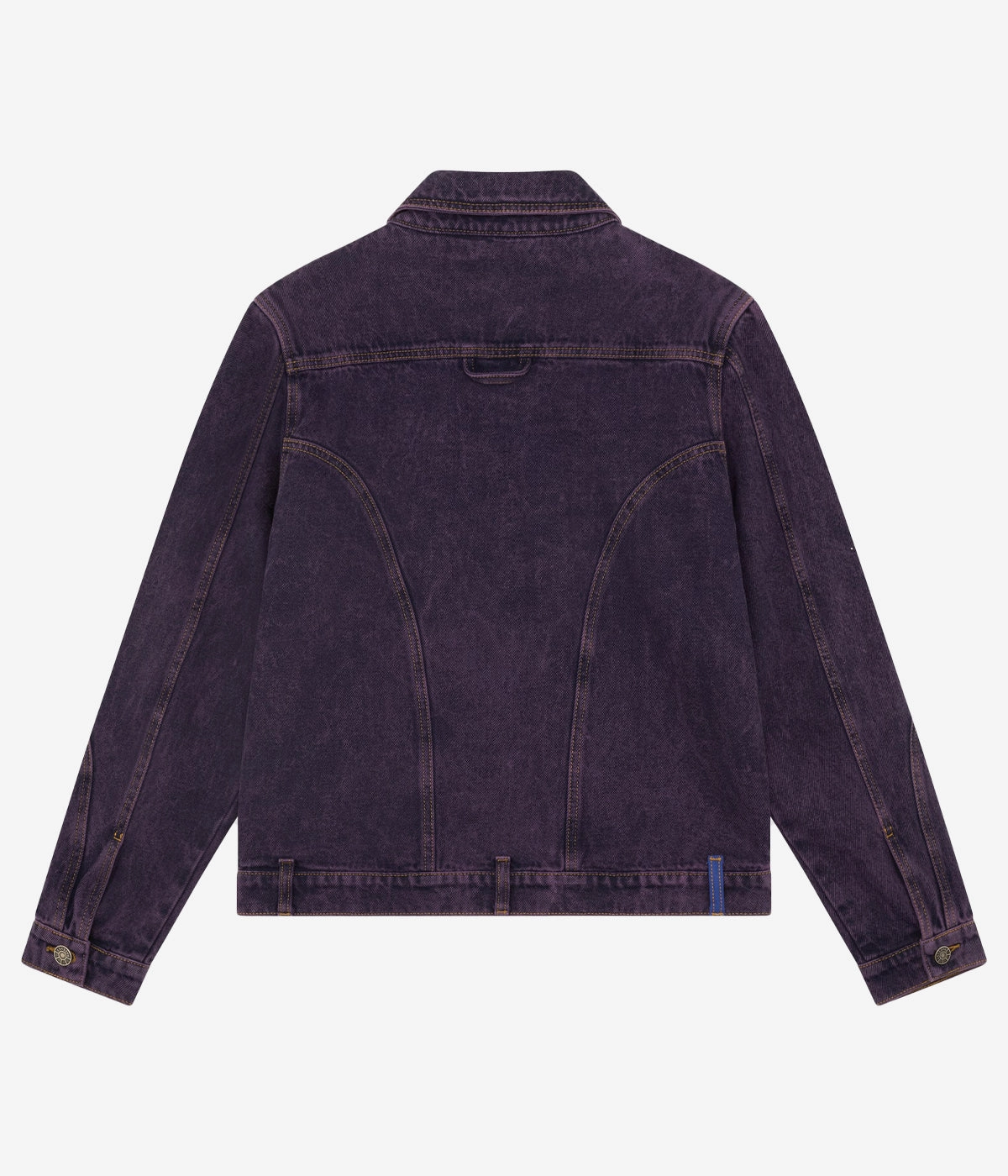 High End Look Rassvet Men Zip Denim Jacket Woven