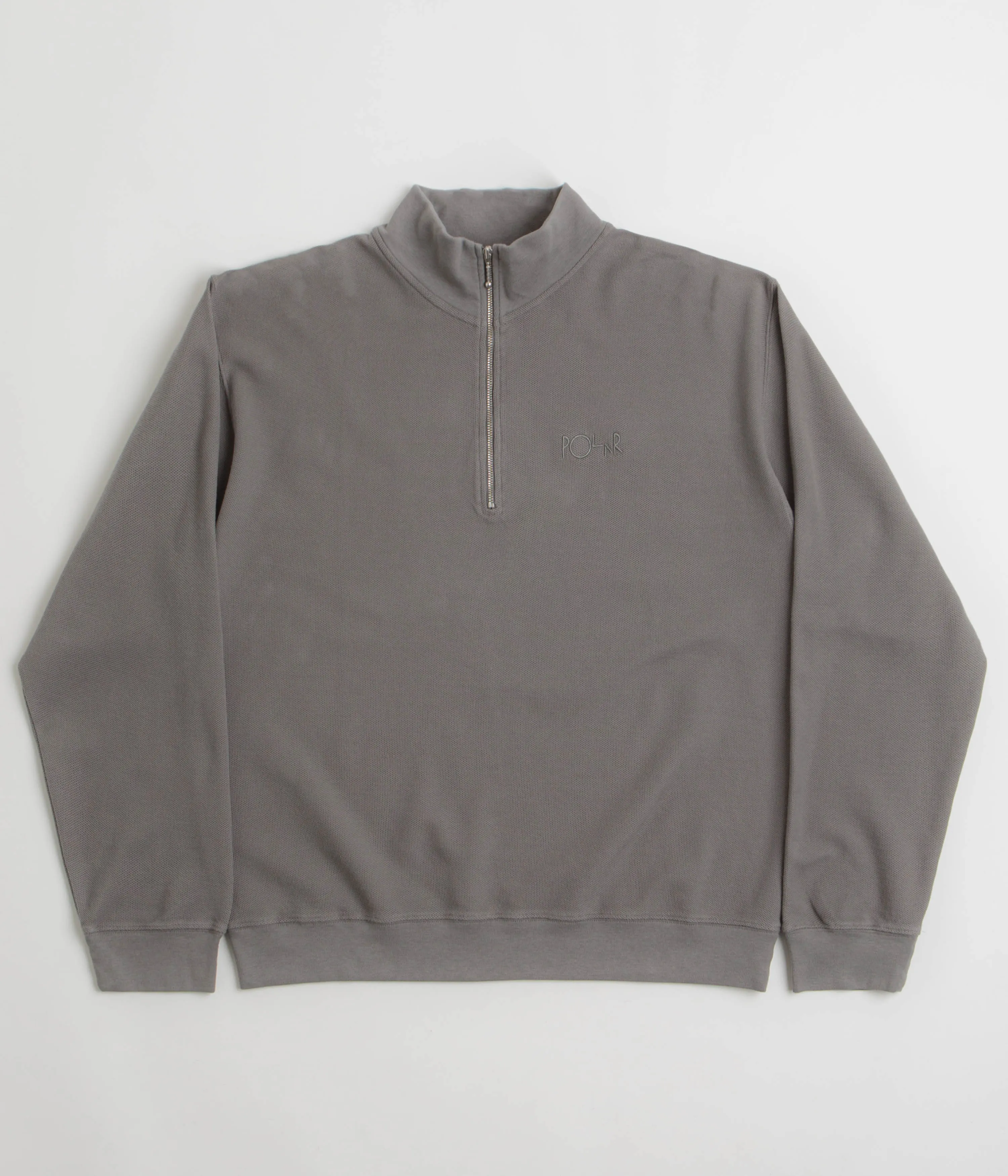 Polar Pique Half Zip Shirt - Grey Winter Fashion