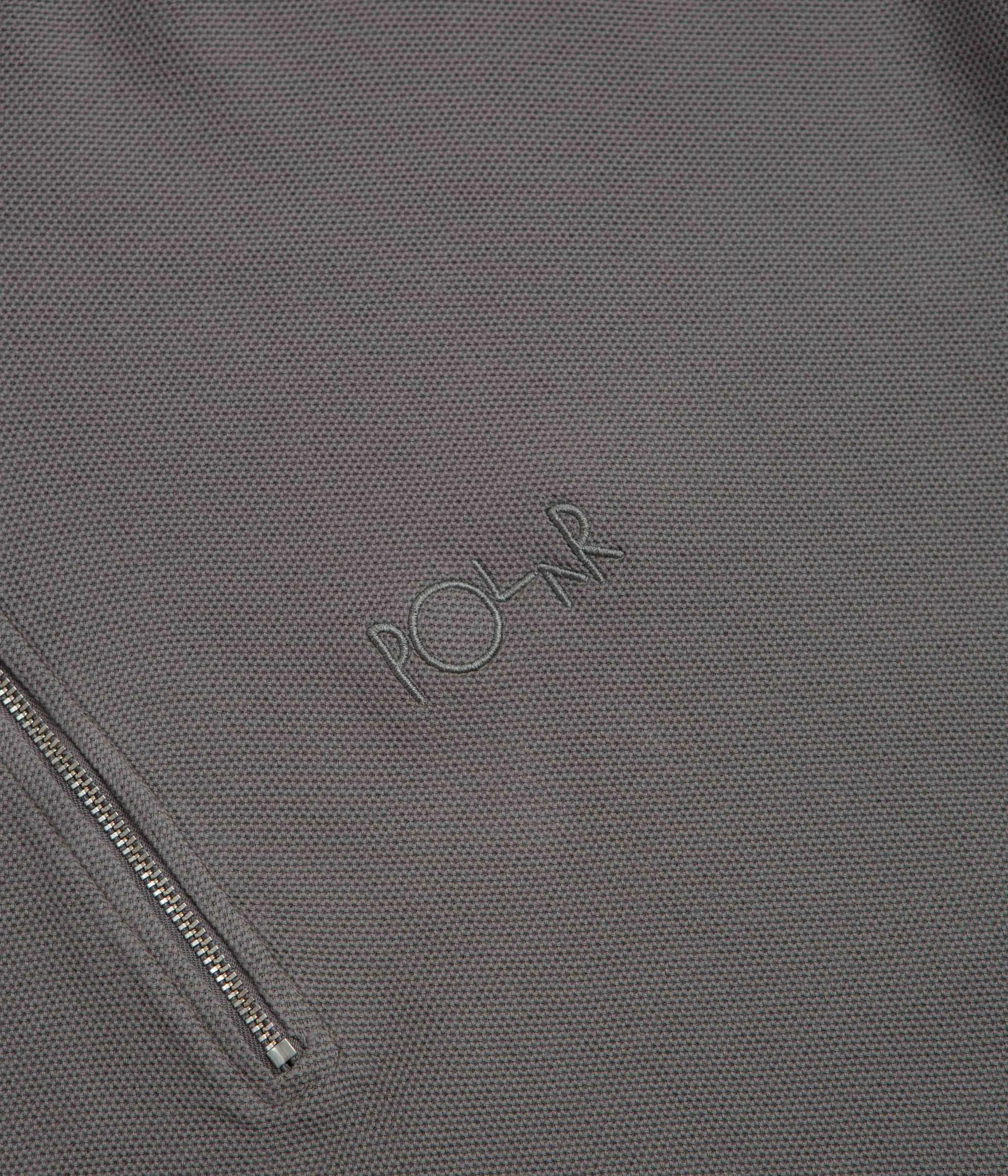 Polar Pique Half Zip Shirt - Grey Snug feel Party Ready