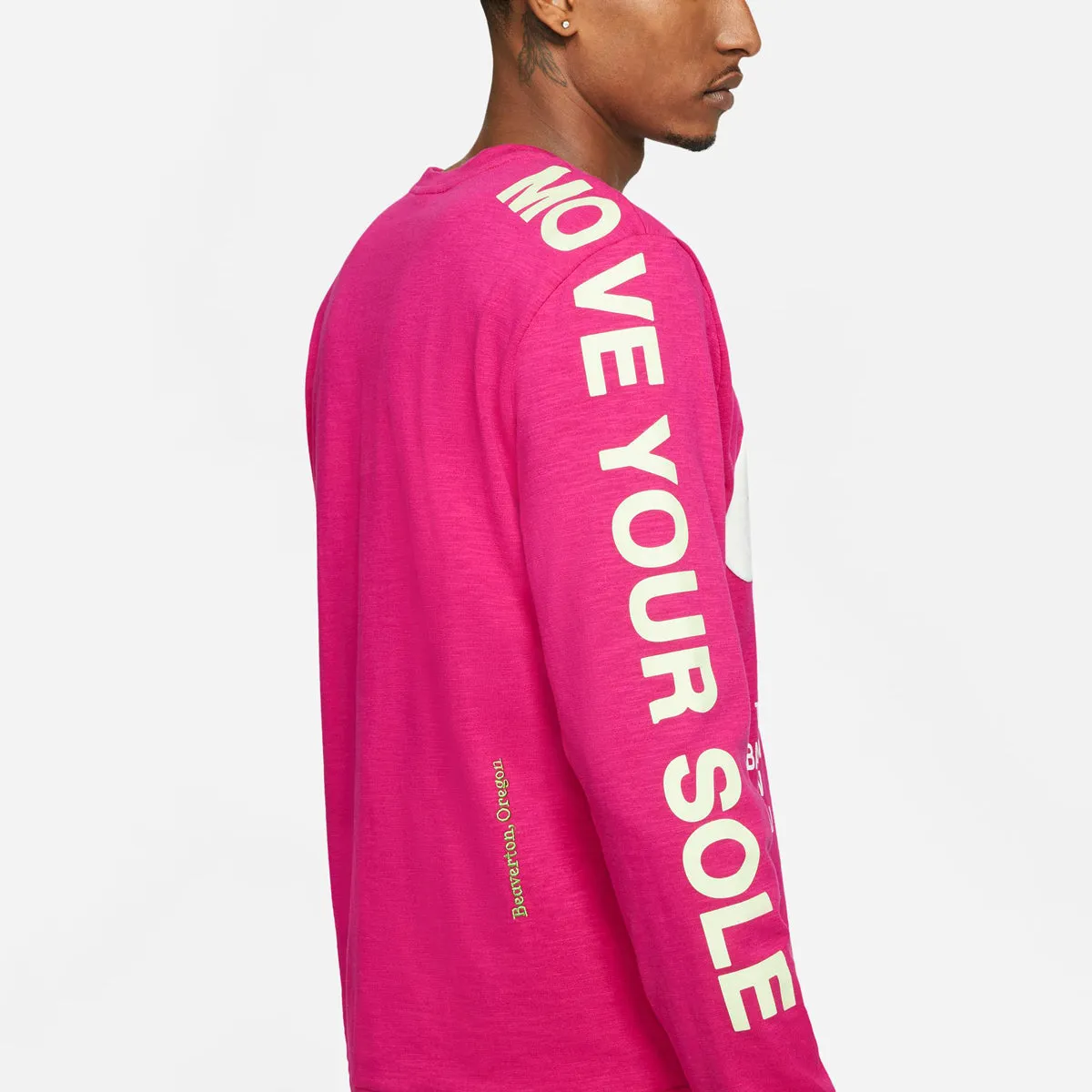 Nike Sportswear Long Sleeve Top (Fireberry) Flexible Waistband