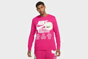 Nike Sportswear Long Sleeve Top (Fireberry) Permanent Crease