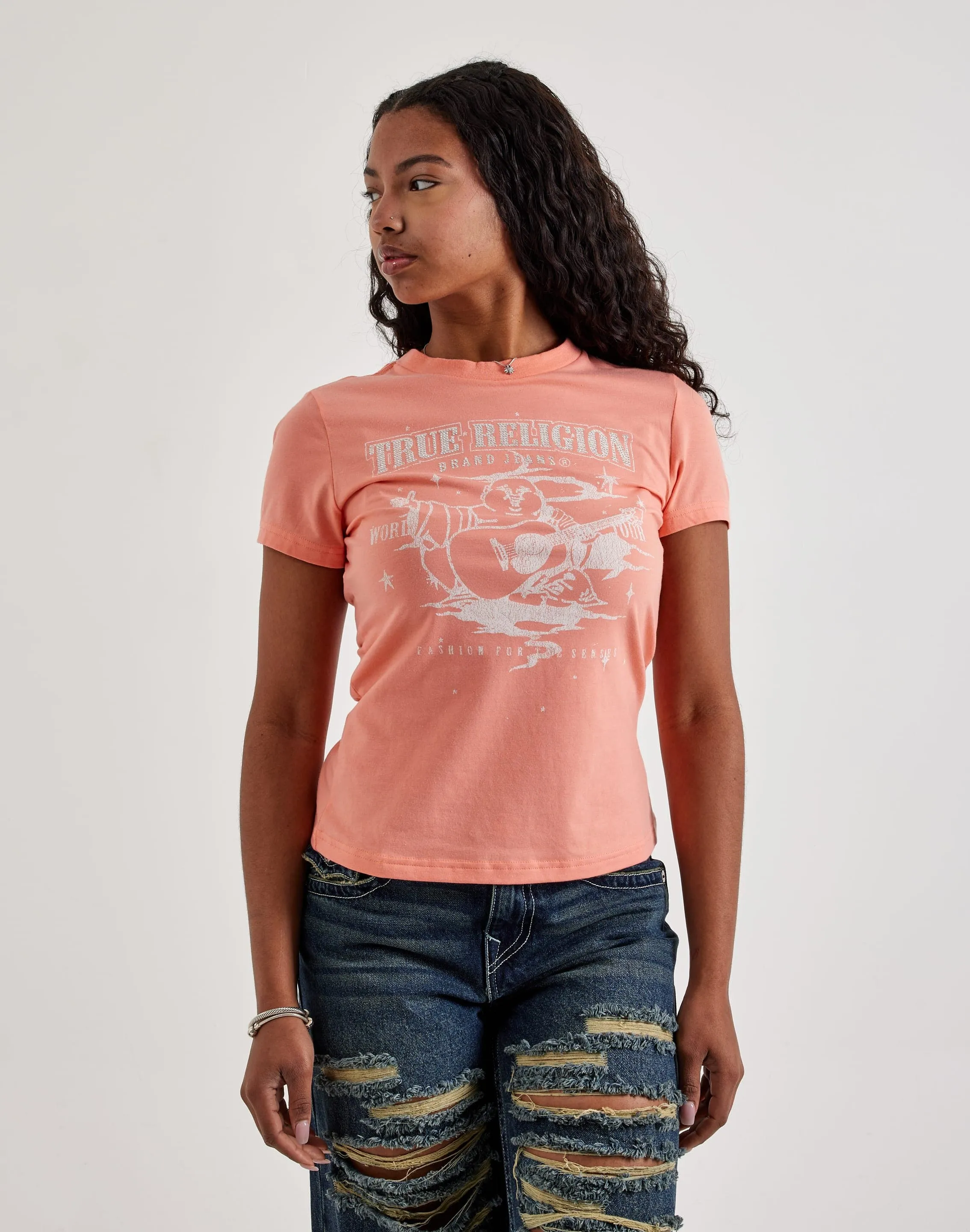 Party Ready True Religion Crystal Buddha Tee