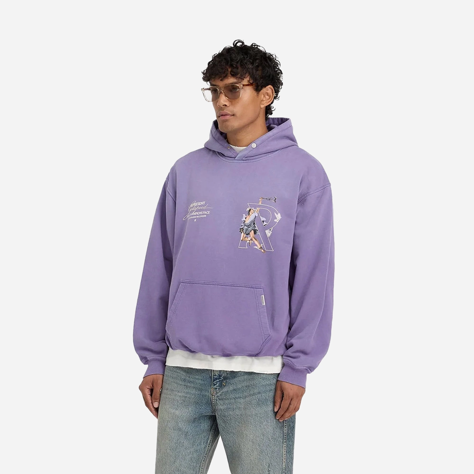 Star Soul ElasticFree Cuffs Represent | HERMES HOODIE { PURPLE