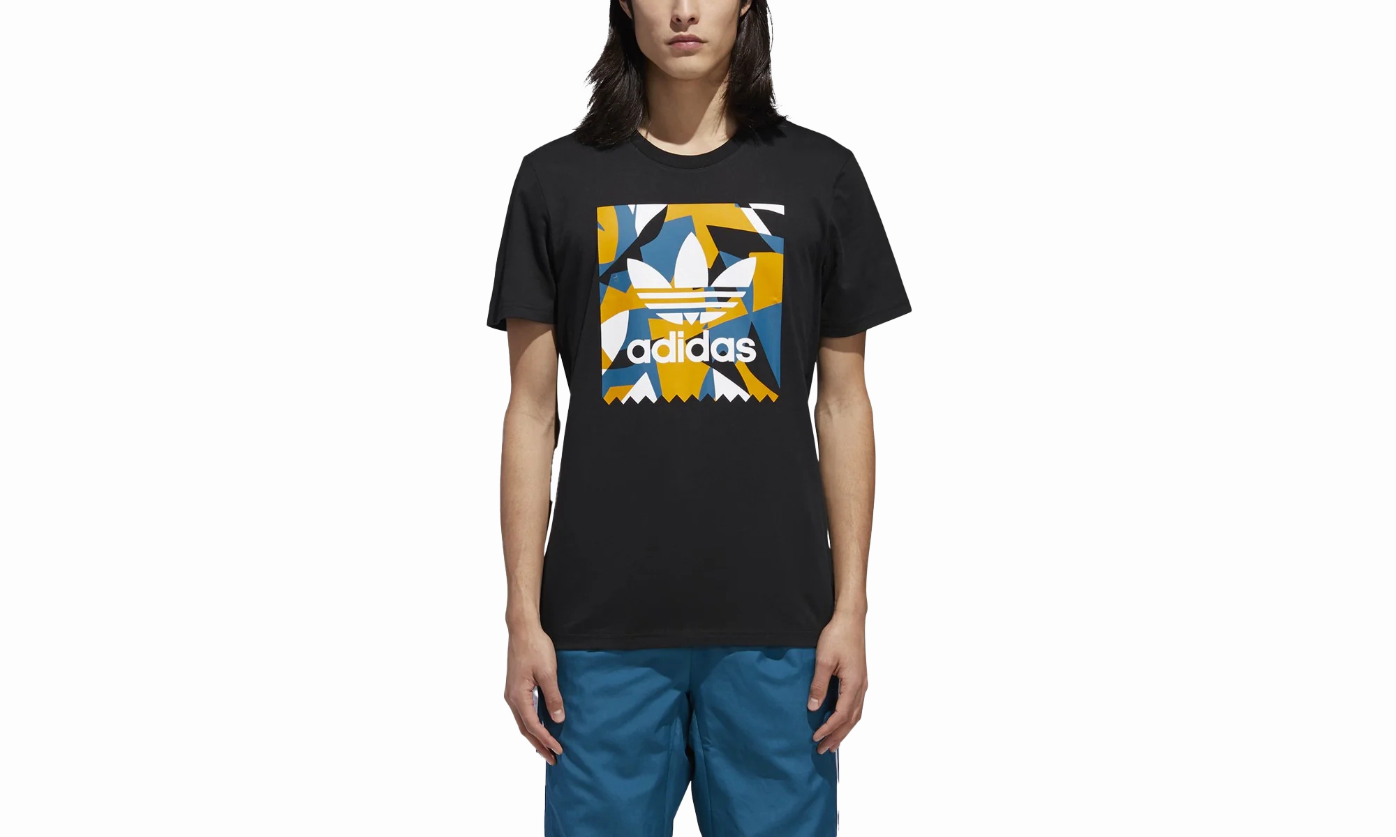 Collage Blackbird Tee "Black Teal Yellow" AdaptiveFit