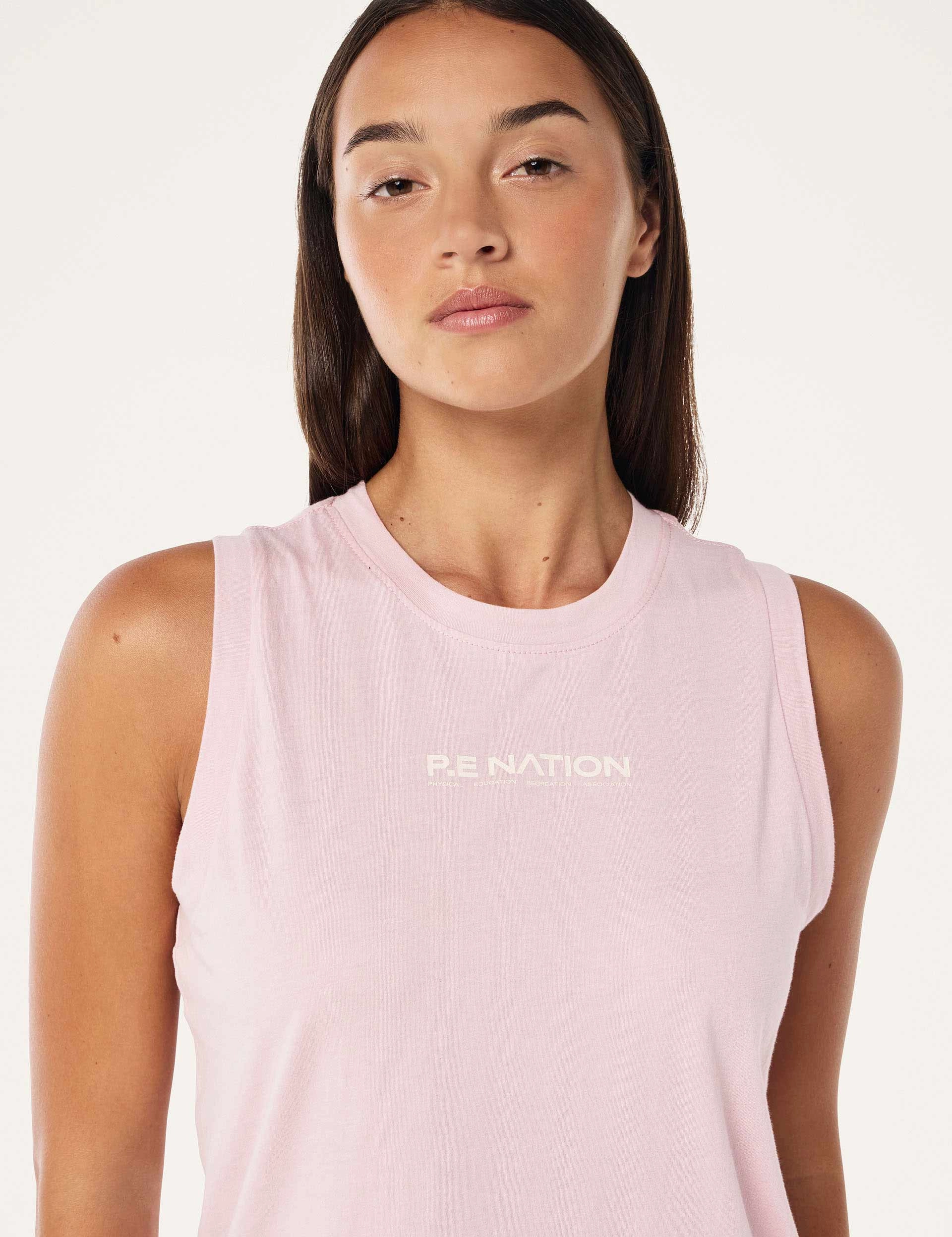 Sweat Resistant Inner Layer Daily Fit Shuffle Tank - Chalk Pink