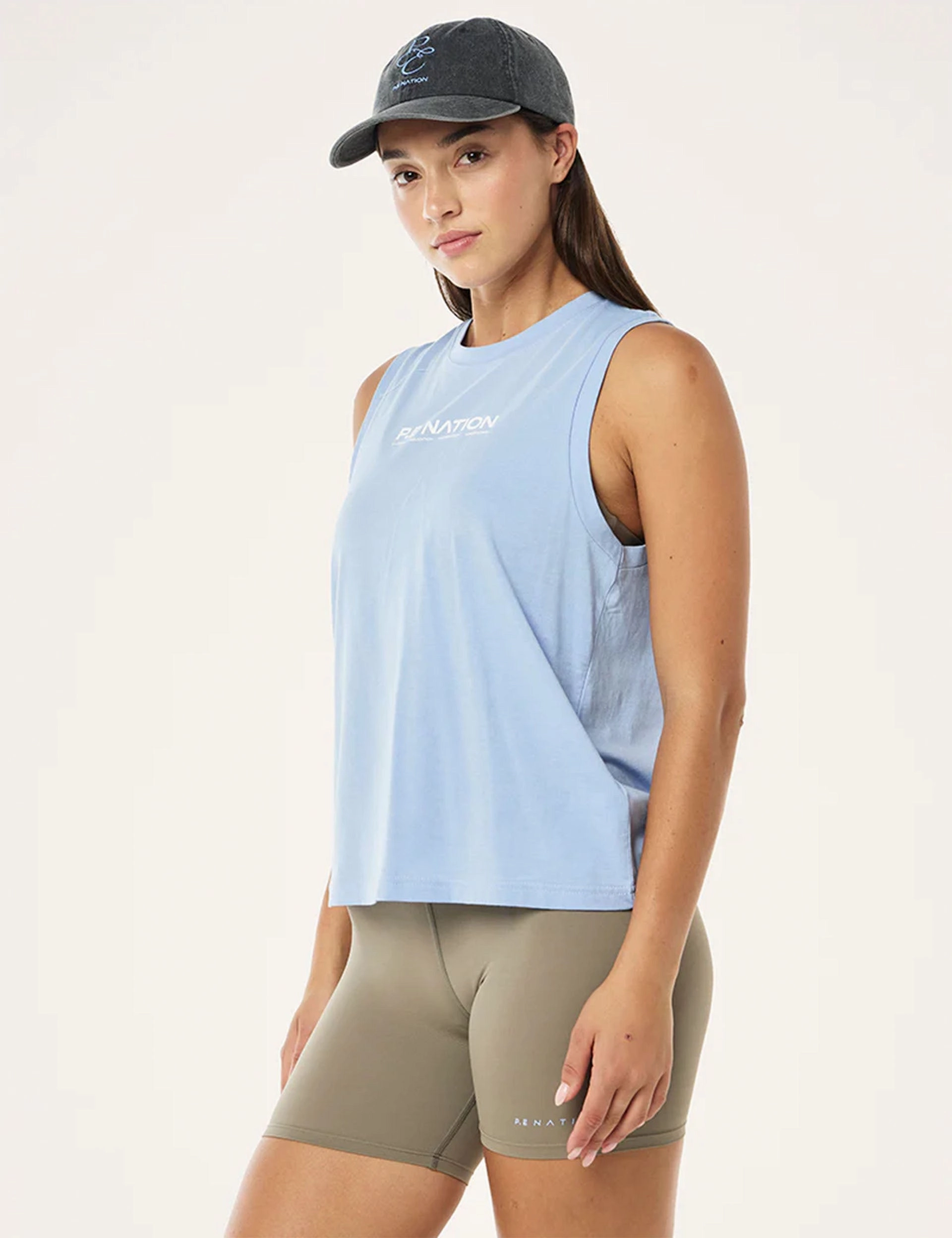 Shuffle Tank - Dusty Blue Hooded Sport Integration intelligence gathering