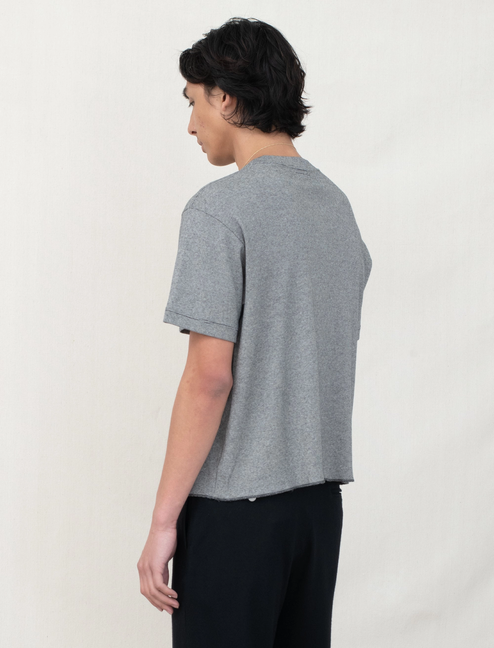 Sierra Stripe T-Shirt (White/Black) Anti Static Fabric