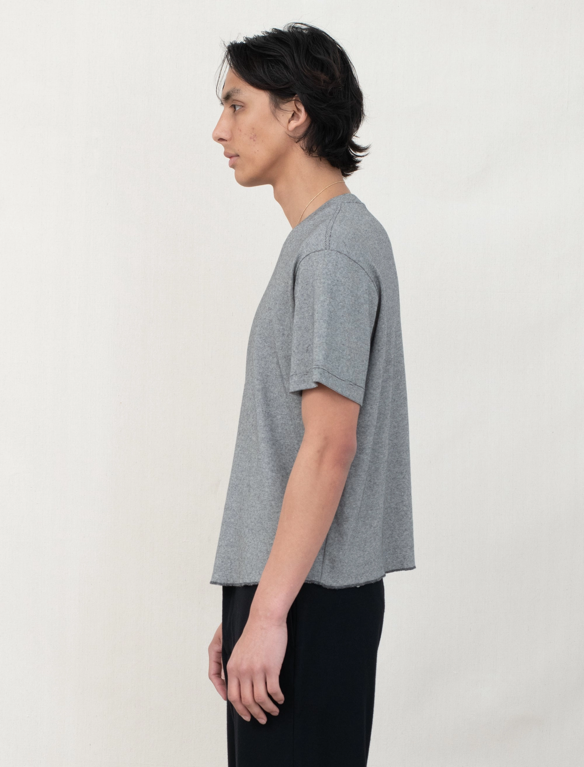 Sierra Stripe T-Shirt (White/Black) Modern Silhouette