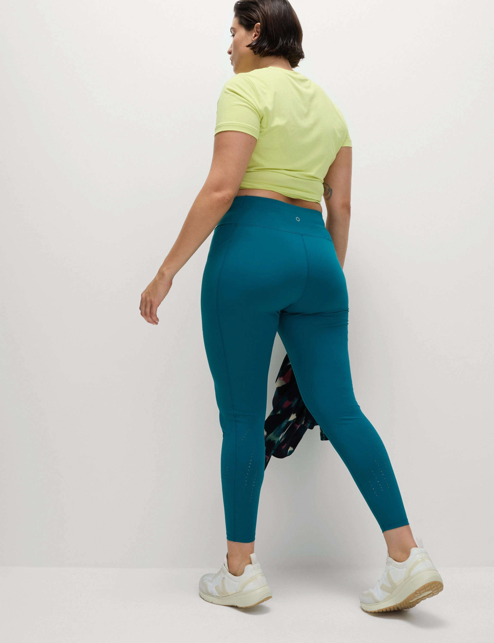 Go Train Laser Cut Gym Leggings - Dark Turquoise Versatile Feel
