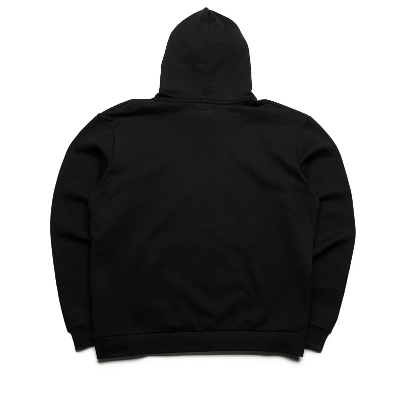 Flaneur Botanical Hoodie - Black Drop Shoulder Construction