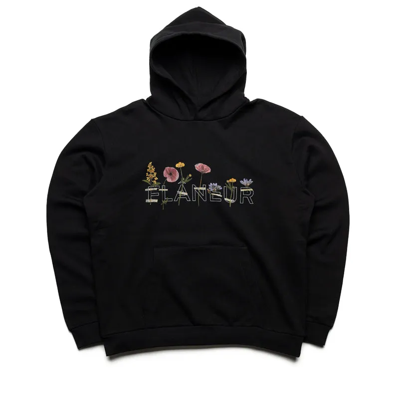 Flaneur Botanical Hoodie - Black Eco Conscious Dyes Mardi Gras wear