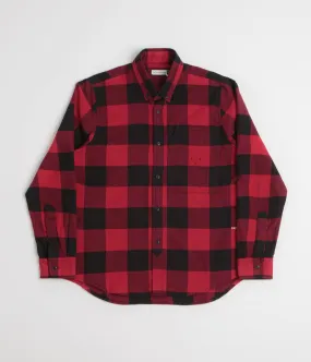 Lightweight Comfort Pop Trading Company Checked BD Shirt - Black / Red