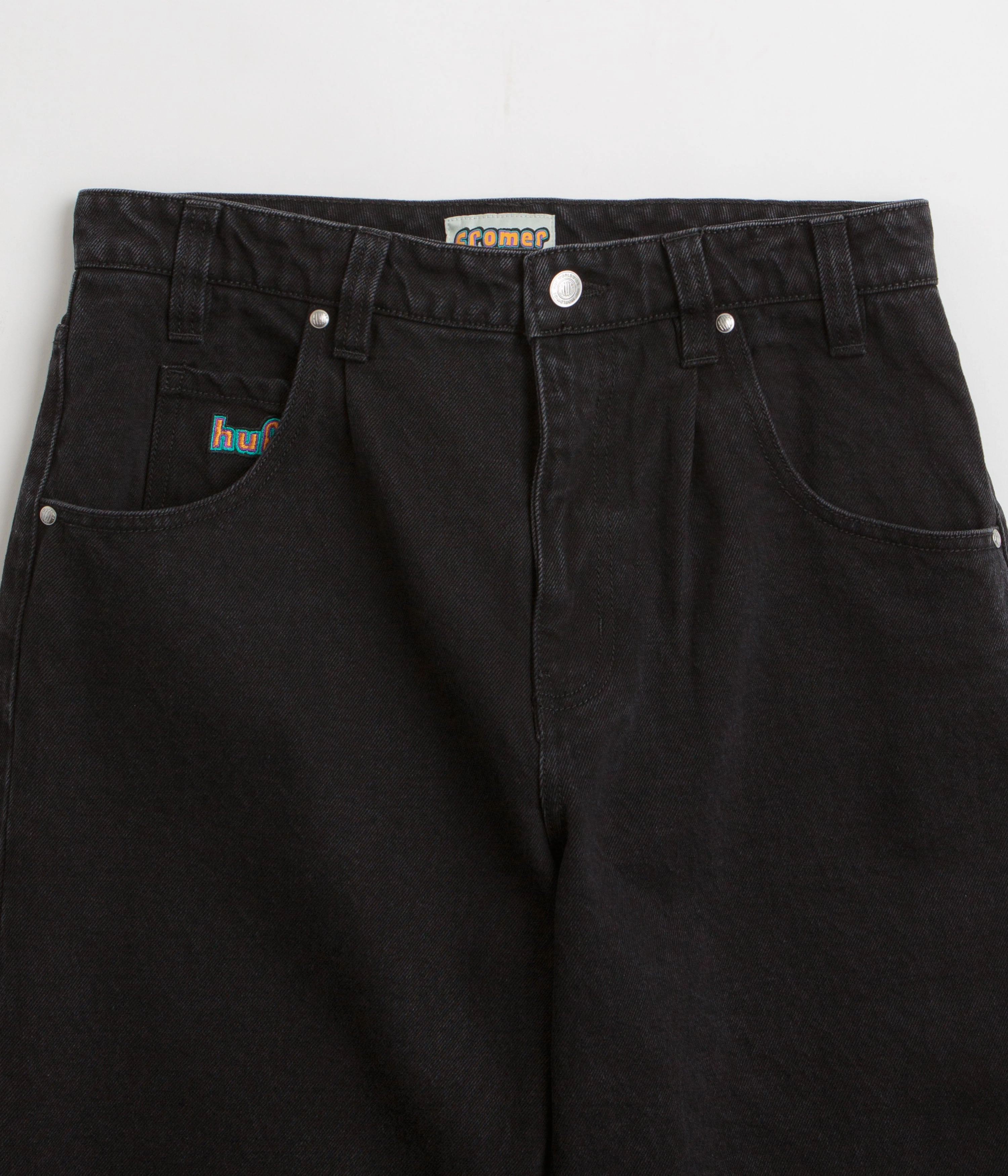 HUF Cromer Shorts - Washed Black clean look Active Wear Shorts