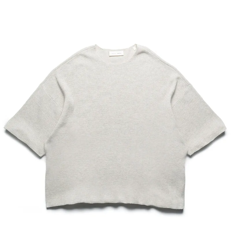 Fear Of God Essentials Waffle Tee - Heather Stone surfing venue female clothing