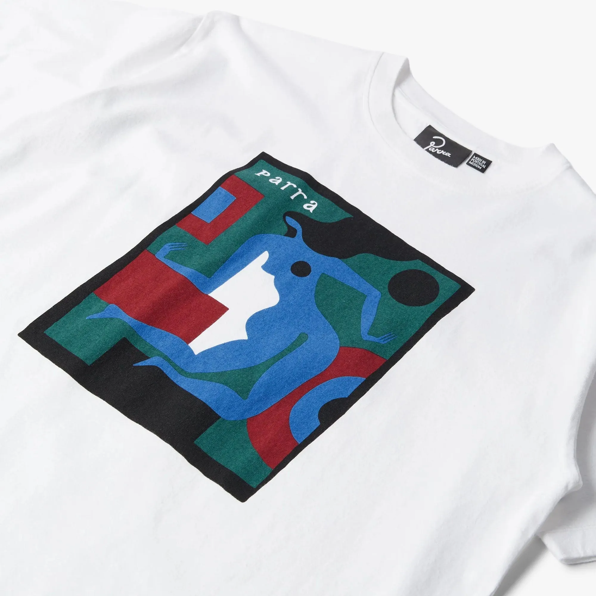 by Parra Room Fever T-Shirt White stretchy fabric Buttoned