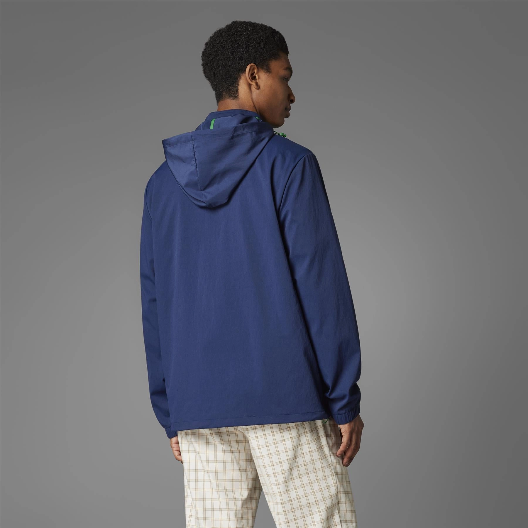 Convertible Hooded Jacket Night Indigo High Collar Design