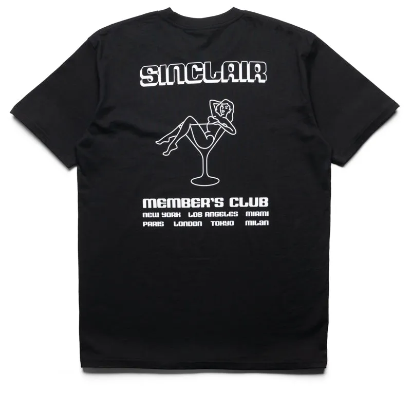 Sinclair Members Club Tour Tee - Black Cloudy day