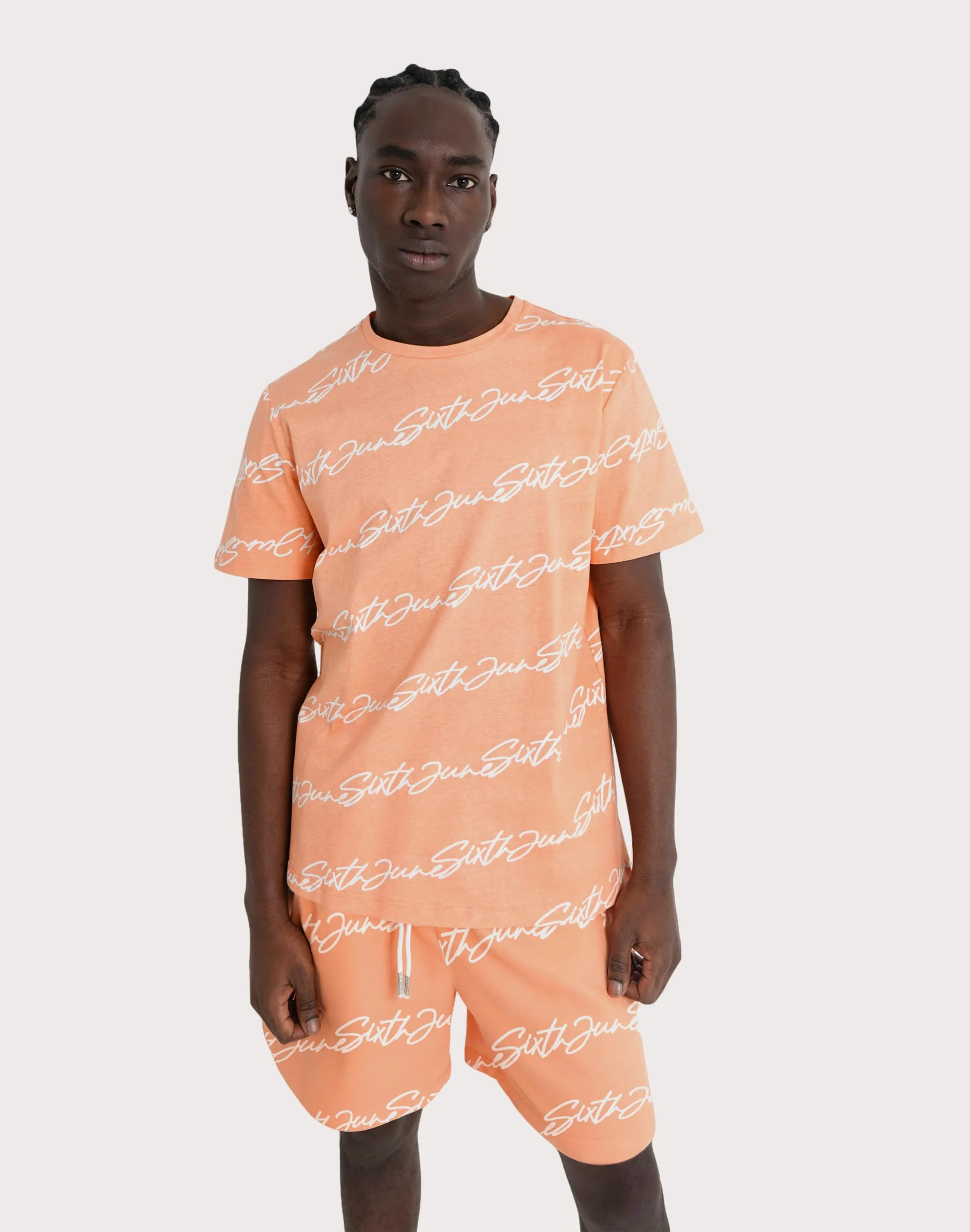 SJP DISTRIBUTION COMPANY Sixth June All-Over-Print Script Tee Tribal Soul