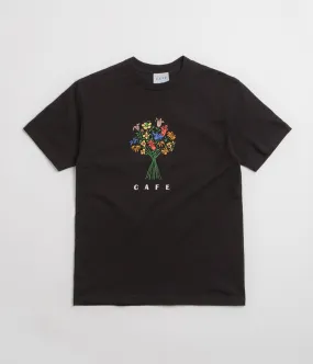 beach event Skateboard Cafe Bouquet T-Shirt - Black