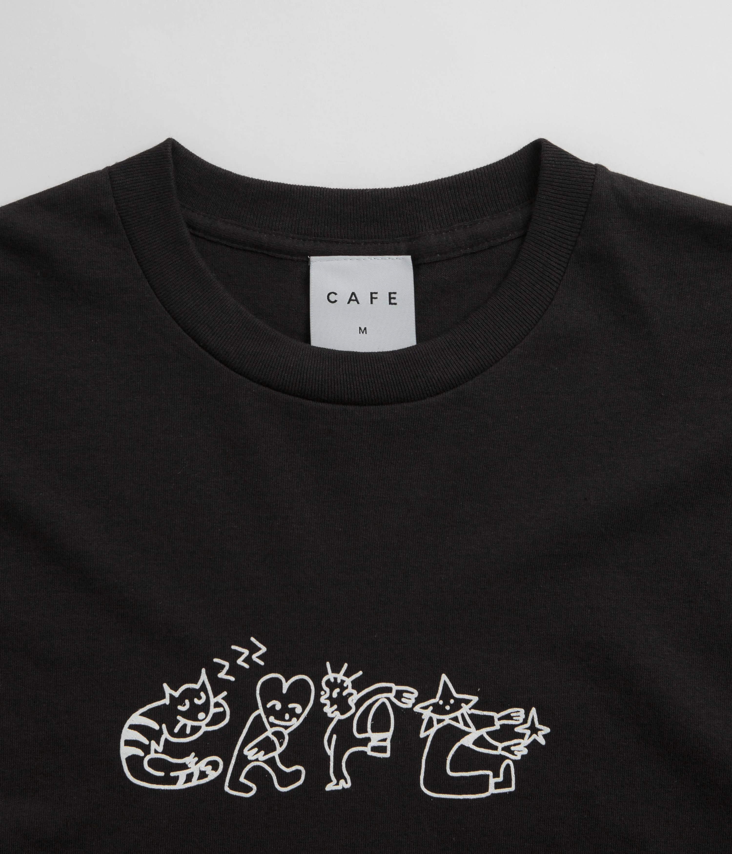 Senior Female design Skateboard Cafe Buddy T-Shirt - Black