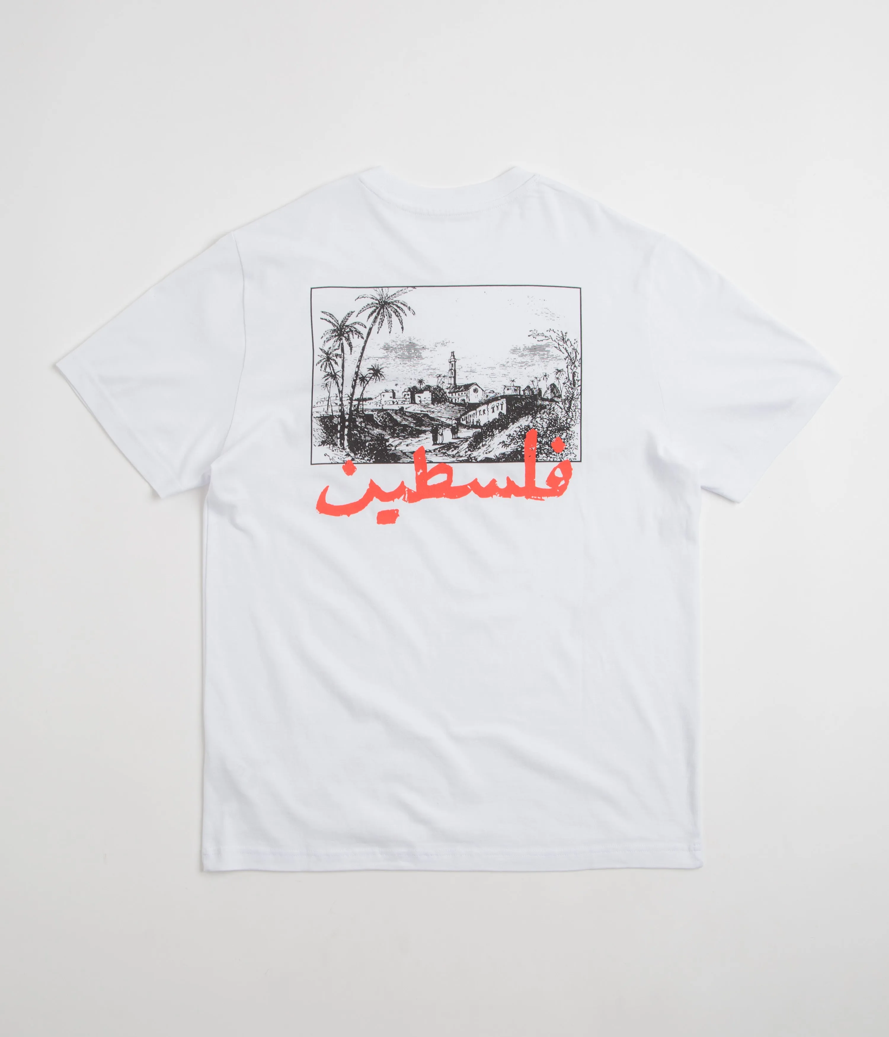 SkatePal Palms T-Shirt - White Designer Trendy Waist