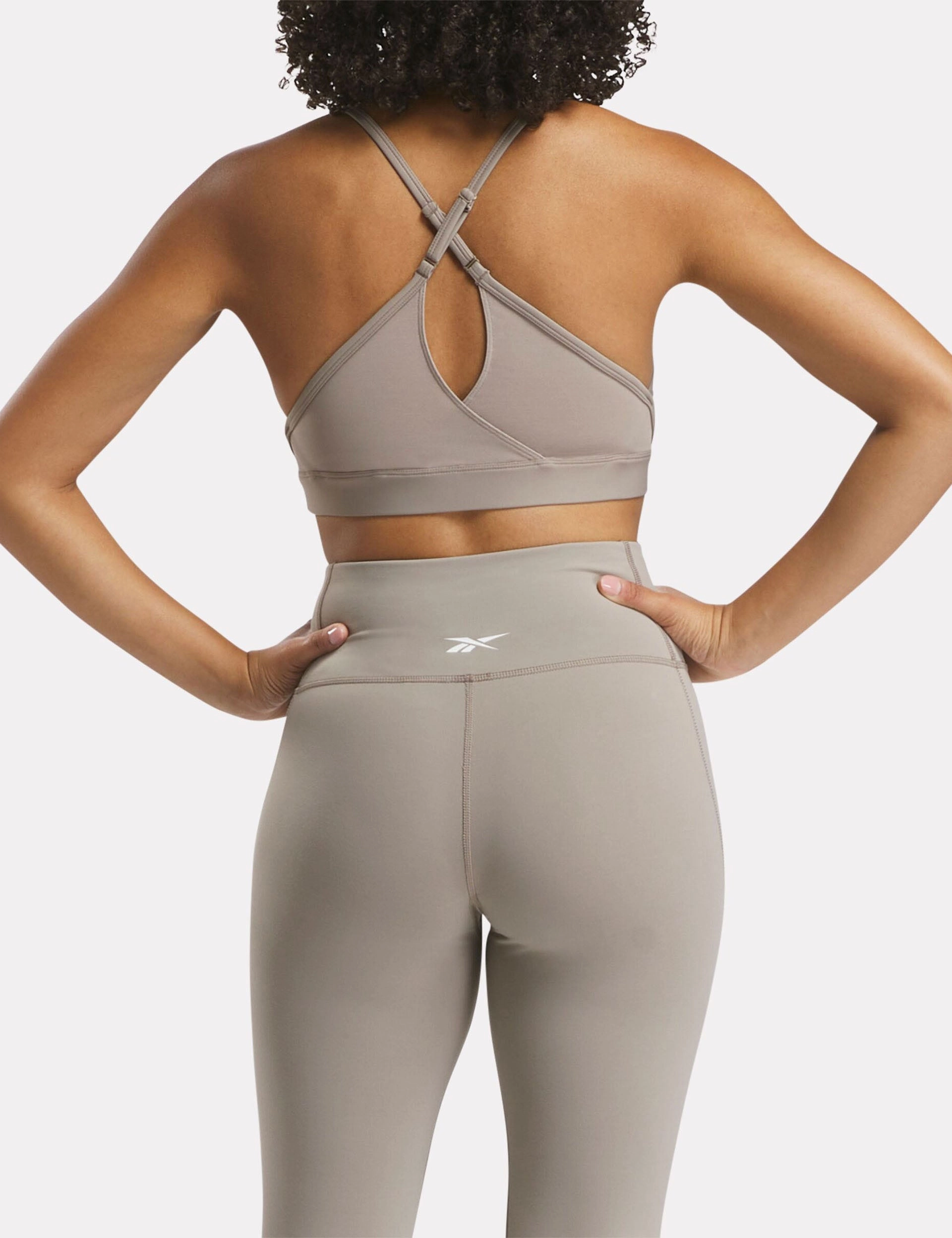 Non-Slip Comfort Lux Strappy Sports Bra - Gritty Grey