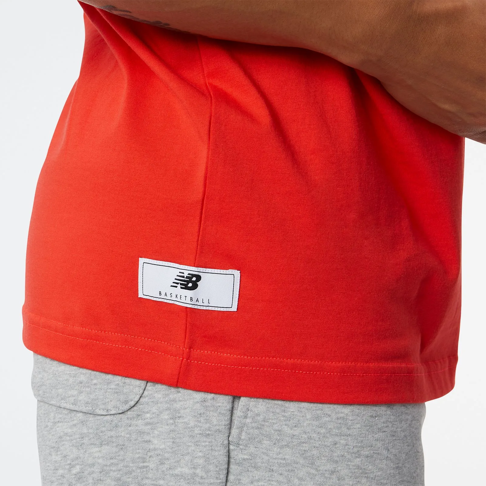 QuickDry Construction RecycledBlend NB Hoops Essential Tee - ENERGY RED