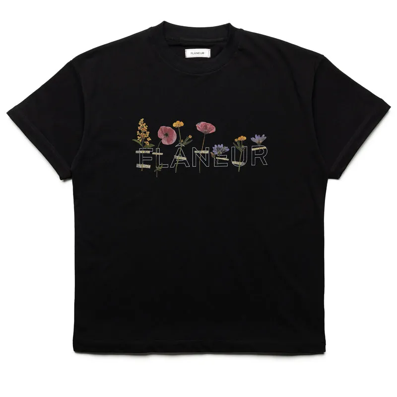 Flaneur Botanical Tee - Black Breathable Design