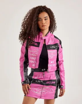 WaterRepellent Finish Epic Core First Row Leather Racing Jacket