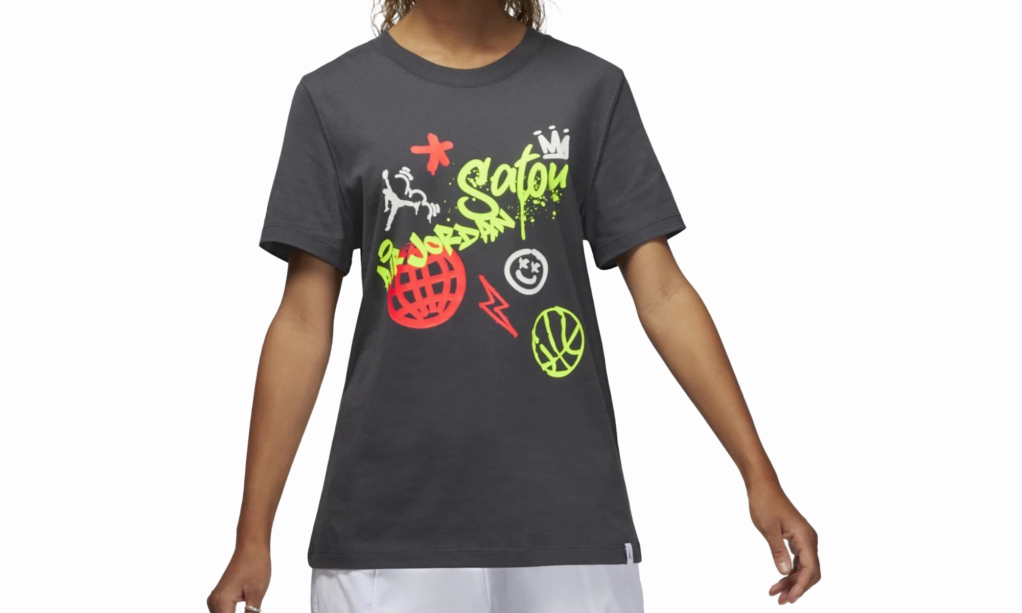 DoubleLayered Collar Satou 1985 T-shirt "BLACK"