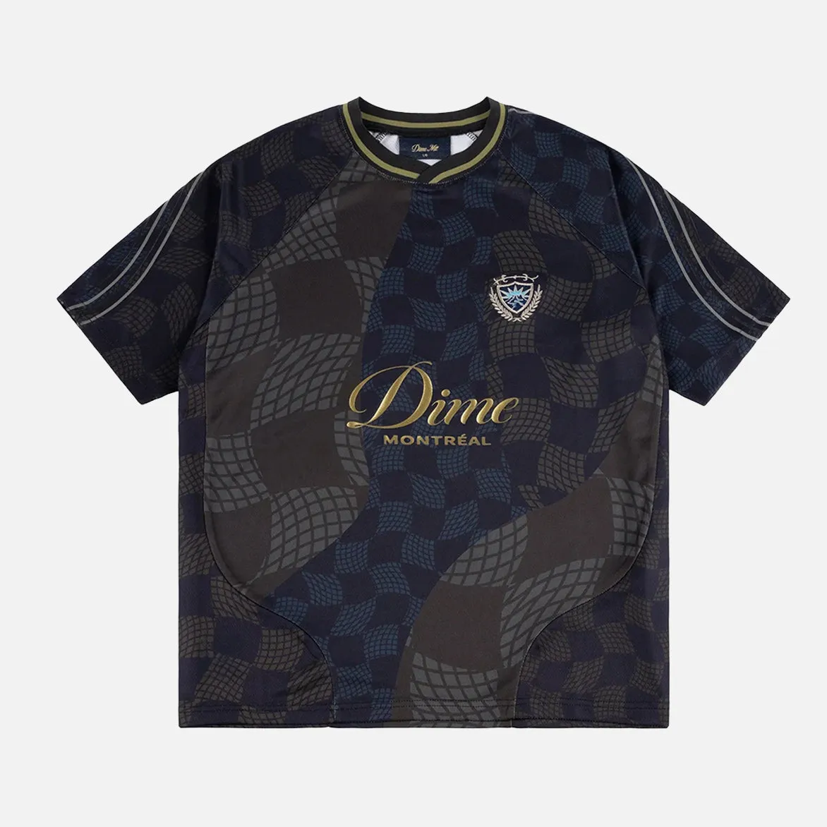 CHECKERED HOME JERSEY - BLACK TaglessLabel OdorResistantFabric