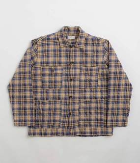 Universal Works Dockside Jacket - Blue / Sand Taped Zippers Bestseller
