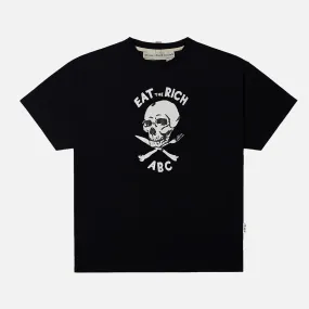 SKULL SHORT SLEEVE TEE - BLACK ReinforcedKnees