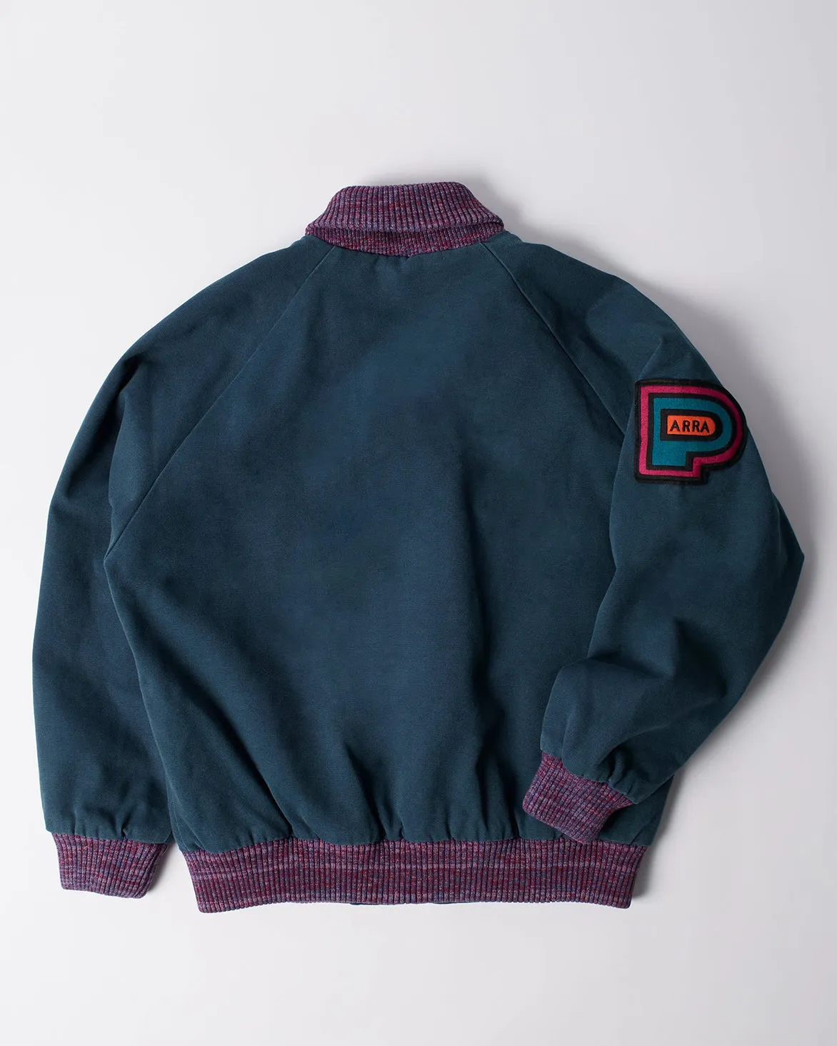 Wind Block WaterRepellentCoating SKULL STALKER VARSITY JACKET - WASHED BLUE