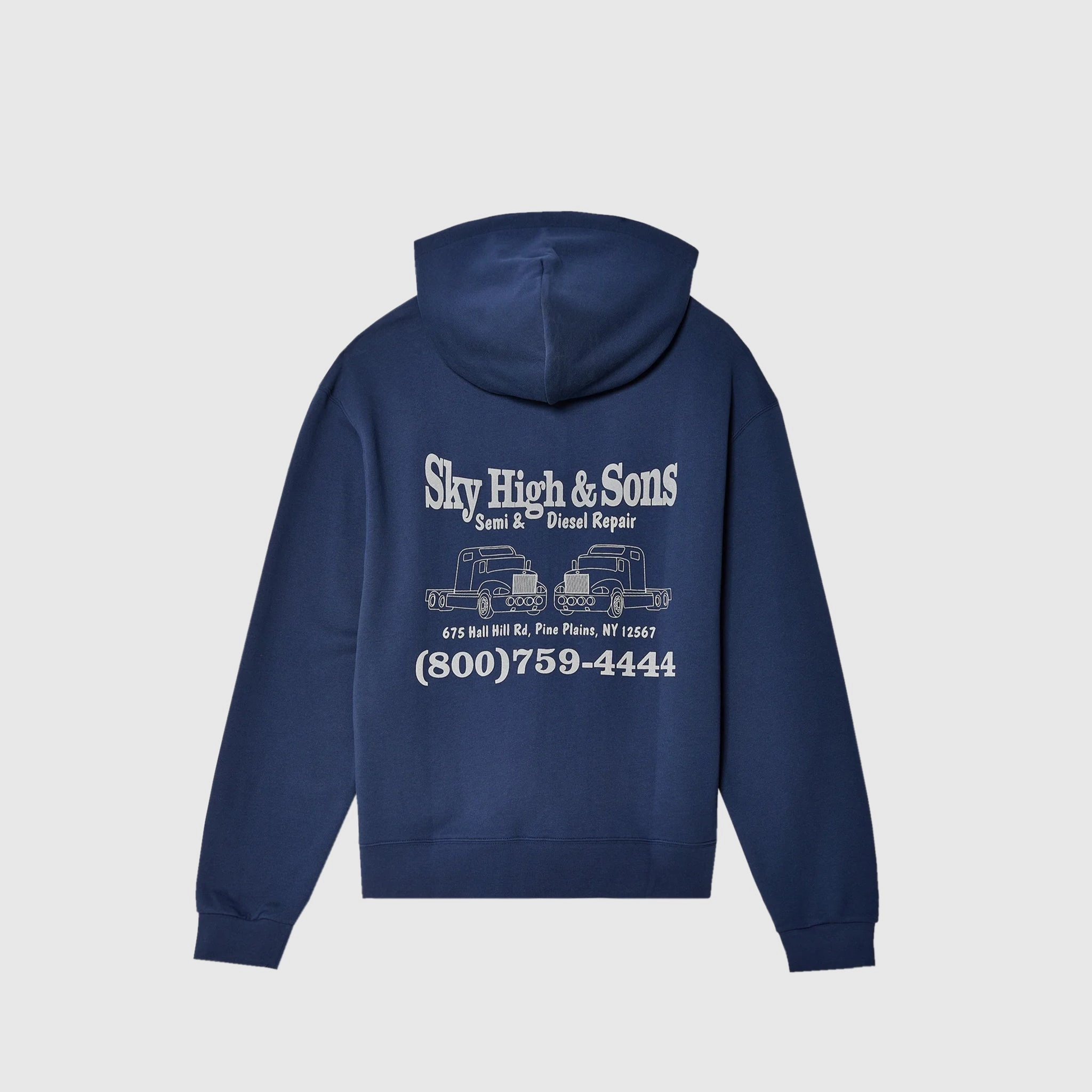SKY HIGH AND SONS ZIP-UP KNIT HOODIE