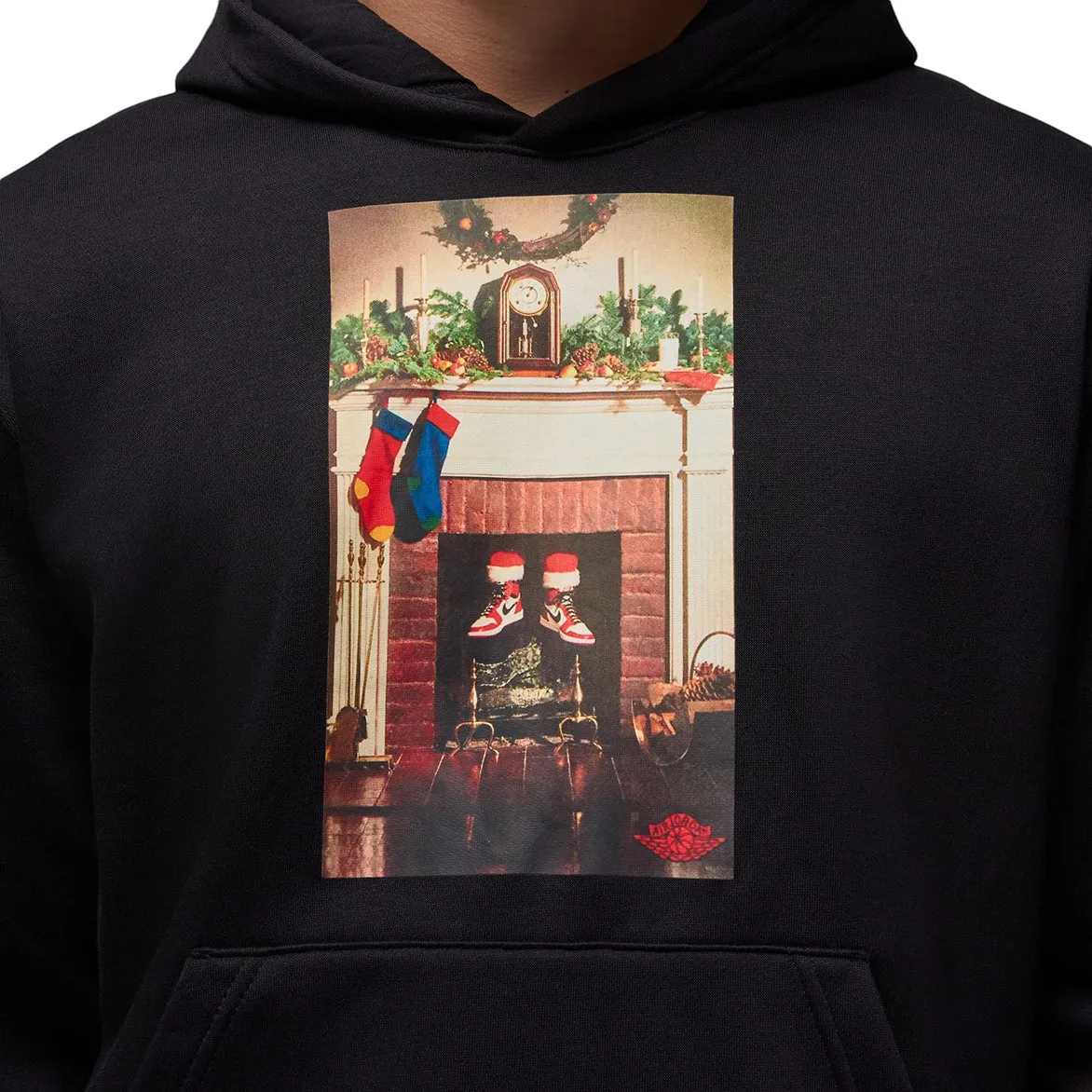JORDAN JUMPMAN "CHIMNEY" FLEECE HOODIE - BLACK Snow Ready Cyber Core