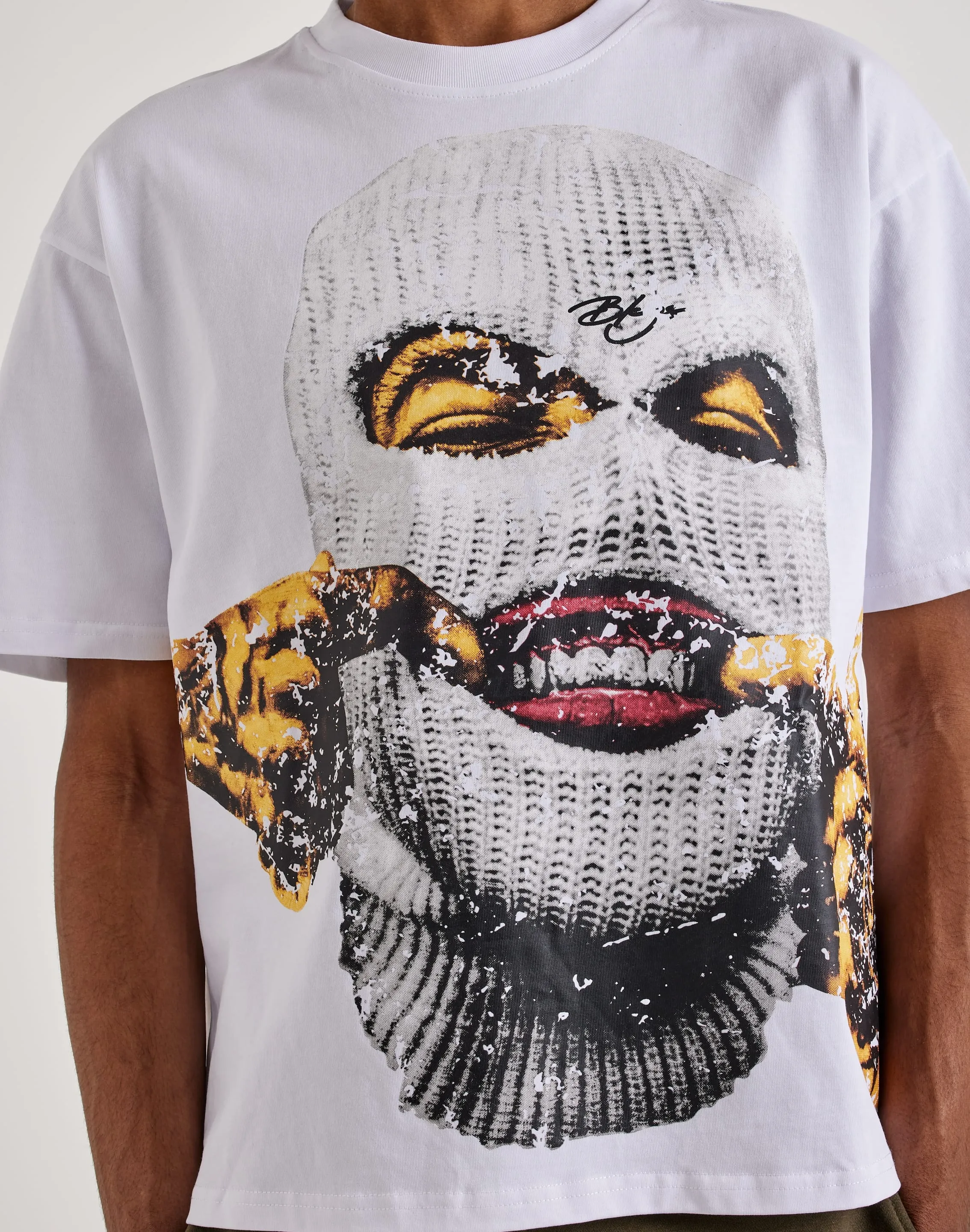 EasyAdjustStraps BKYS  Reversed Face Crop Short Sleeve Tee
