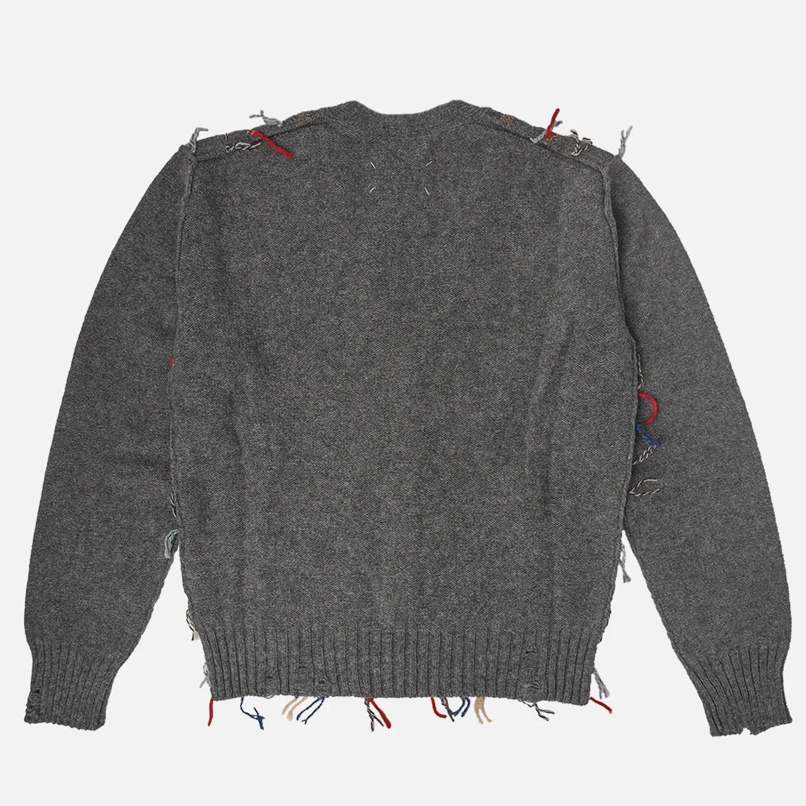 Windproof Outer Layer Thick Glow CUT-OUT ARGYLE CARDIGAN - GREY