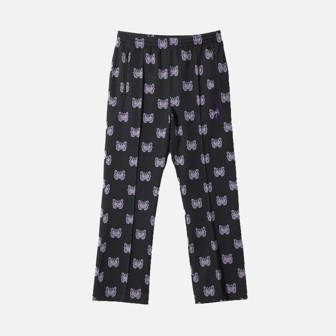 KAE TANAKA x NEEDLES TRACK PANT POLY JACQUARD - BLACK ZeroChafeSeams