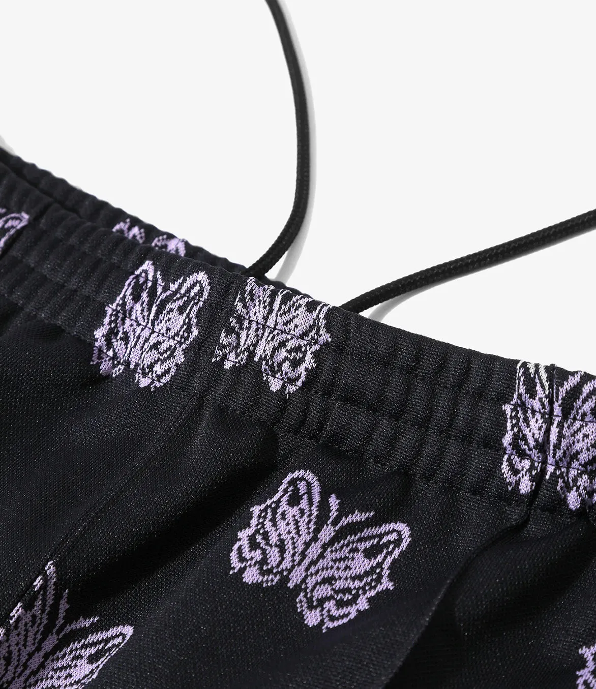 KAE TANAKA x NEEDLES TRACK PANT POLY JACQUARD - BLACK Colorfast Dye