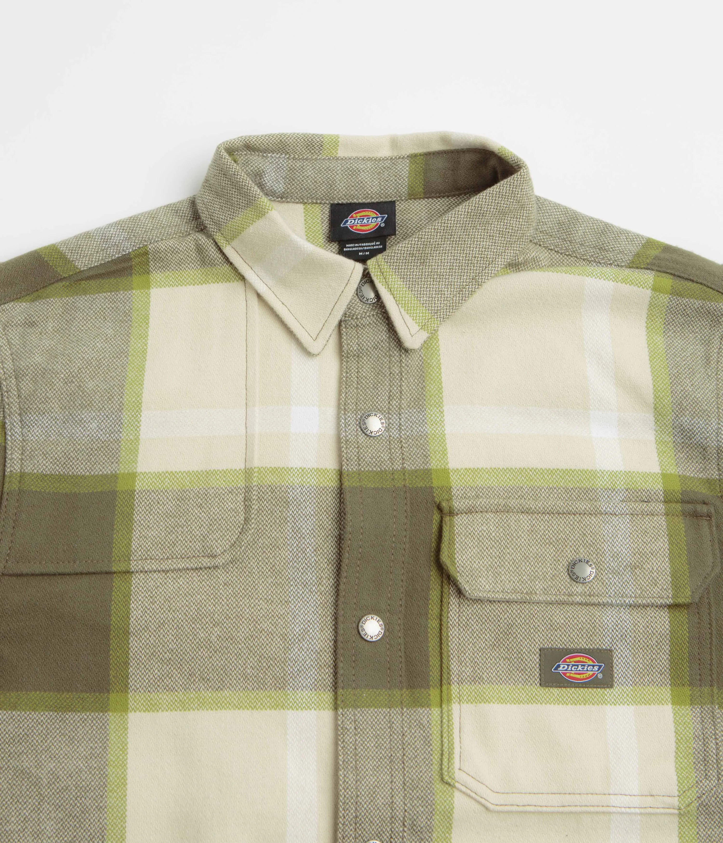 Trendy Fashion Double Stitched Hems Dickies Nimmons Shirt - Wood Ash